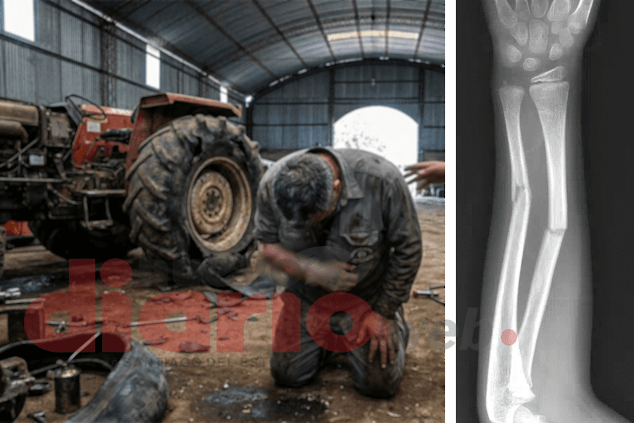 Accidente en Los Juríes: explotó la rueda de un tractor y un empleado municipal sufrió graves heridas
