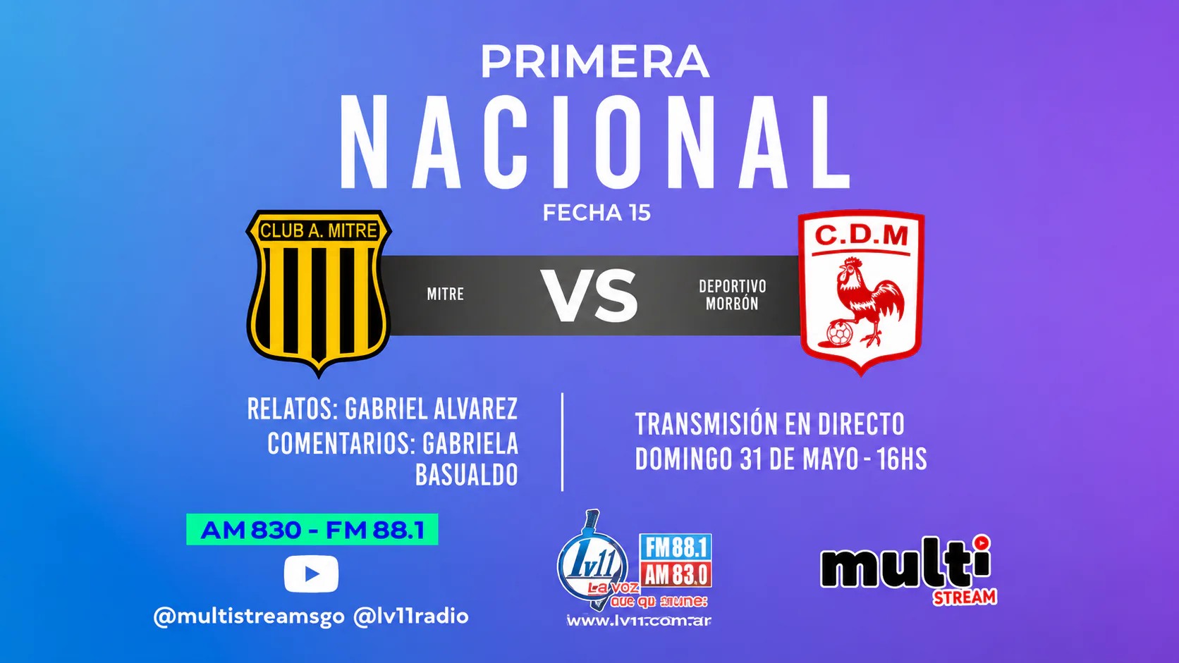 Mitre recibe hoy a Deportivo Morón con el objetivo de prenderse en la lucha de la Primera Nacional