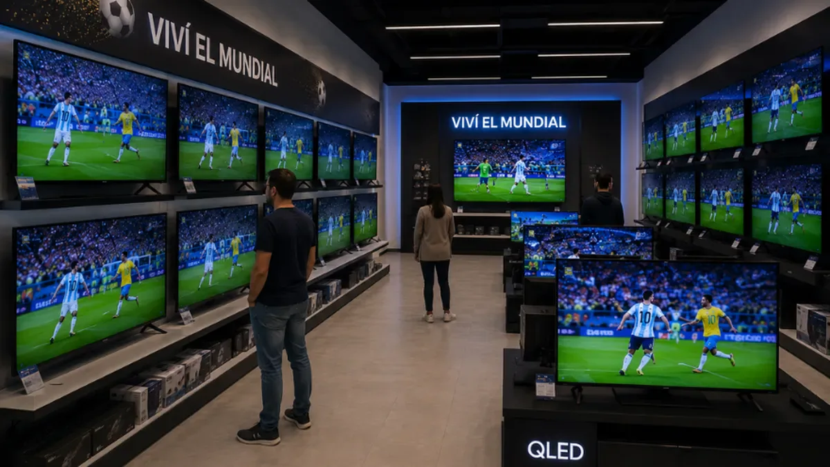 Fiebre mundialista en Santiago: las casas de electrodomésticos impulsan las ventas de televisores con planes de financiación