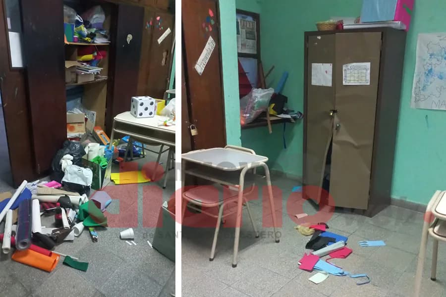 Destrozan escuela del Bº Alberdi para robar temperas y papel higiénico