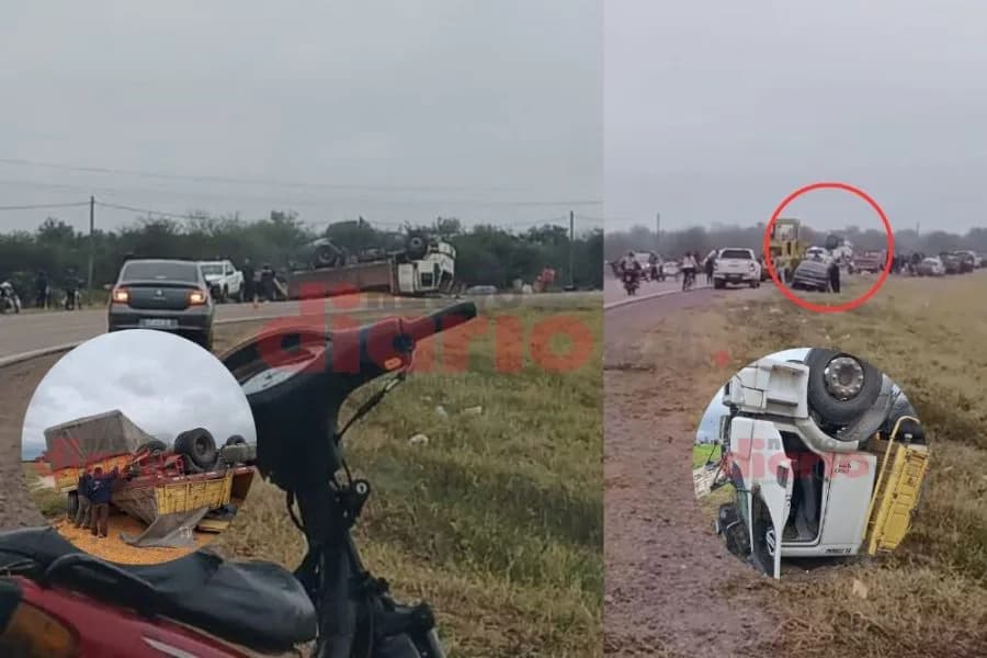 Un camión cargado con maíz volcó en la Ruta 92 y decenas de vecinos saquearon el cargamento en Tintina