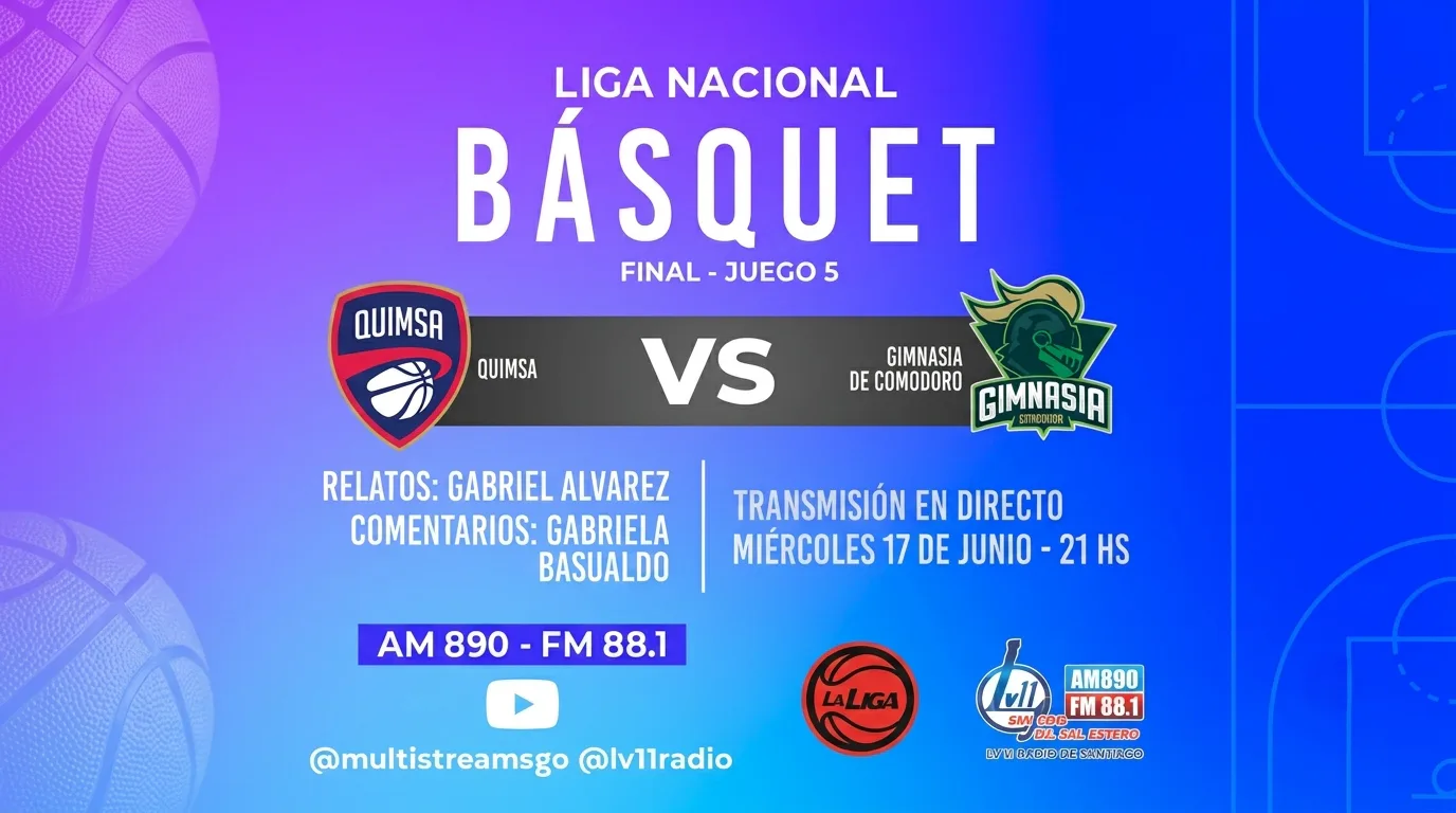 EN VIVO POR LV11: Quimsa busca achicar la serie ante Gimnasia en el estadio Ciudad para seguir con vida en las Finales