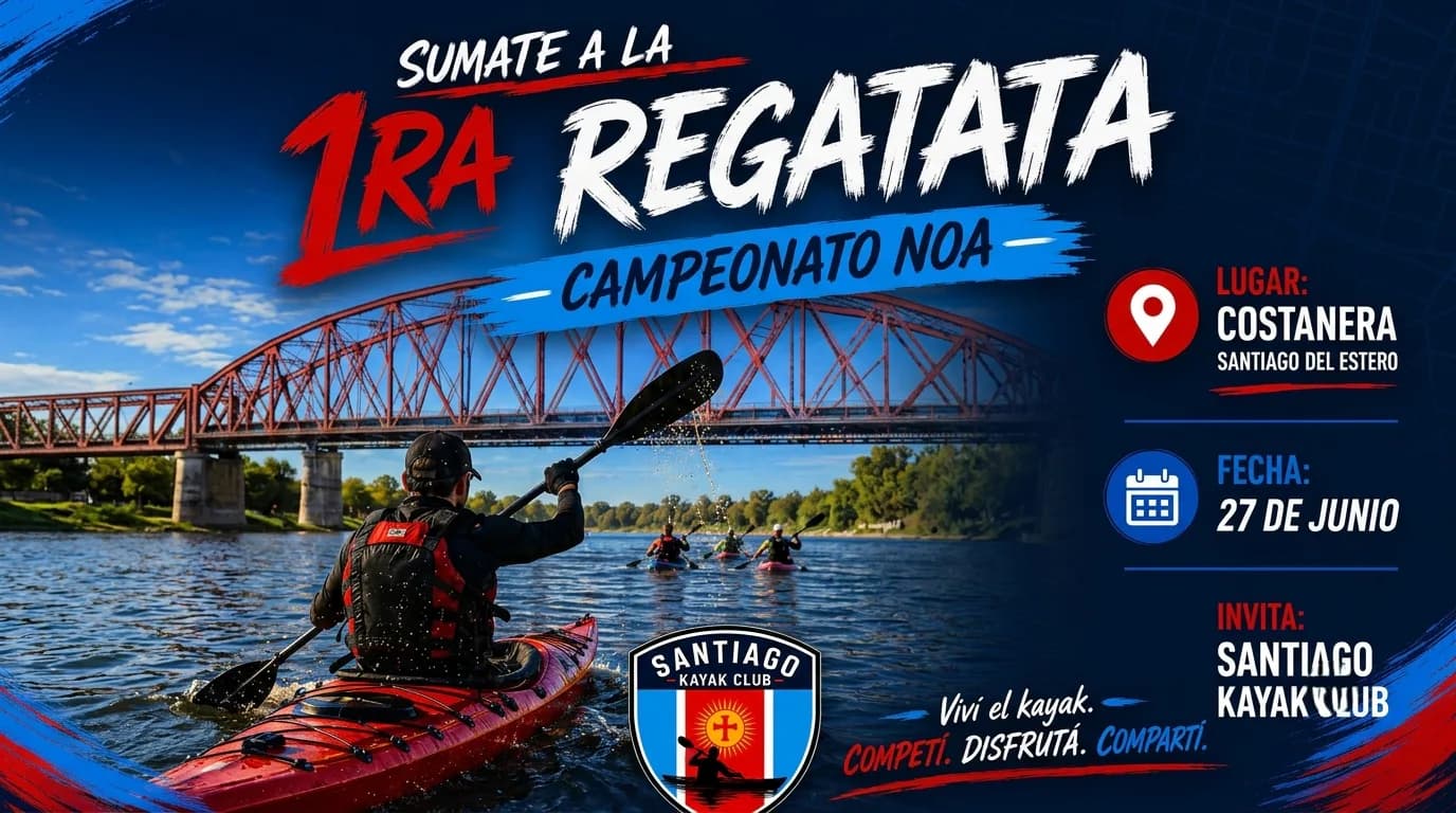 Santiago del Estero será sede de la primera competencia de kayak del NOA