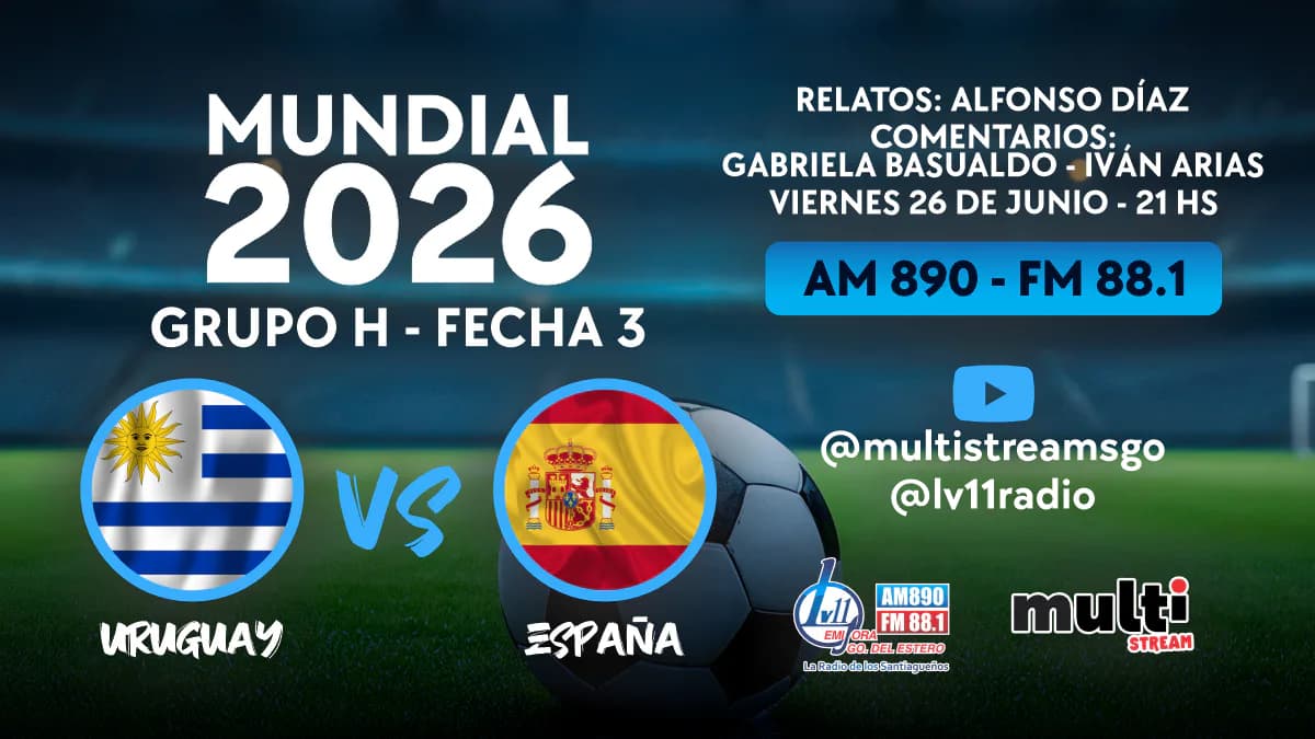 ¡Partidazo por Radio LV11! España y Uruguay definen el Grupo H en una batalla al todo o nada
