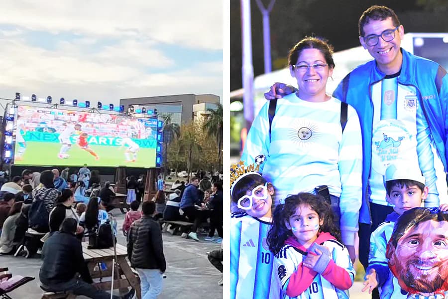 El Fórum se vistió de celeste y blanco con un multitudinario Fan Zone para alentar a la Selección