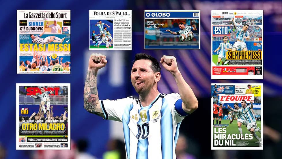 Los diarios del mundo califican de épica la victoria de la Selección argentina ante Egipto y destacan la figura de Lionel Messi