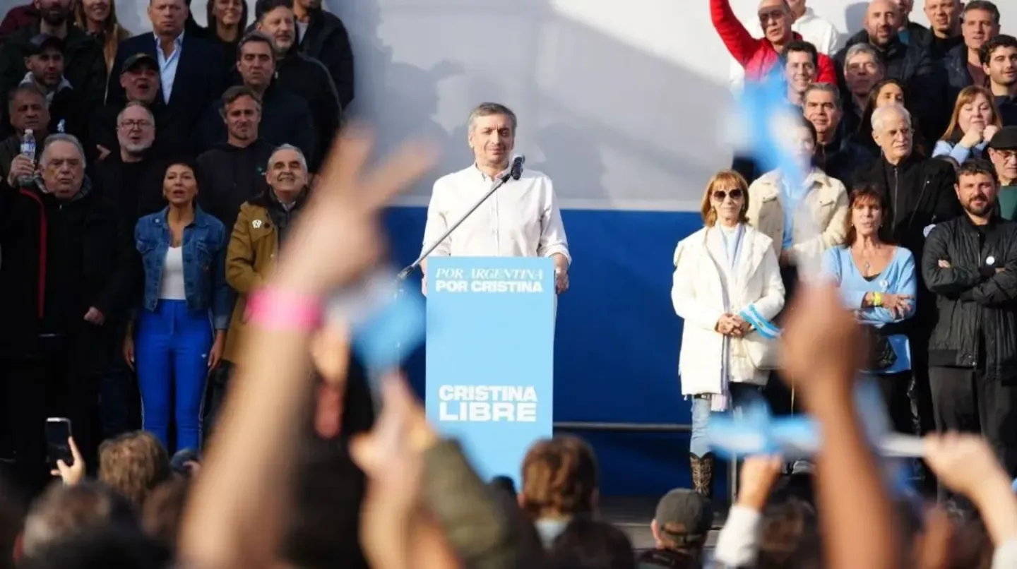 Máximo Kirchner encabeza un acto en Carmen de Areco en plena interna peronista y tras ser propuesto como candidato presidencial