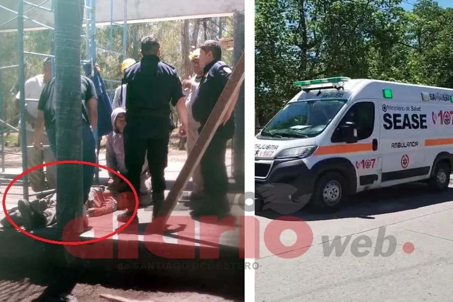 Un albañil de veintinueve años resultó herido tras caer desde un segundo piso en el centro de la Capital