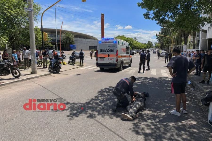 Un automovilista hirió de gravedad en la cabeza a un motociclista tras una pelea de tránsito en el centro de la ciudad