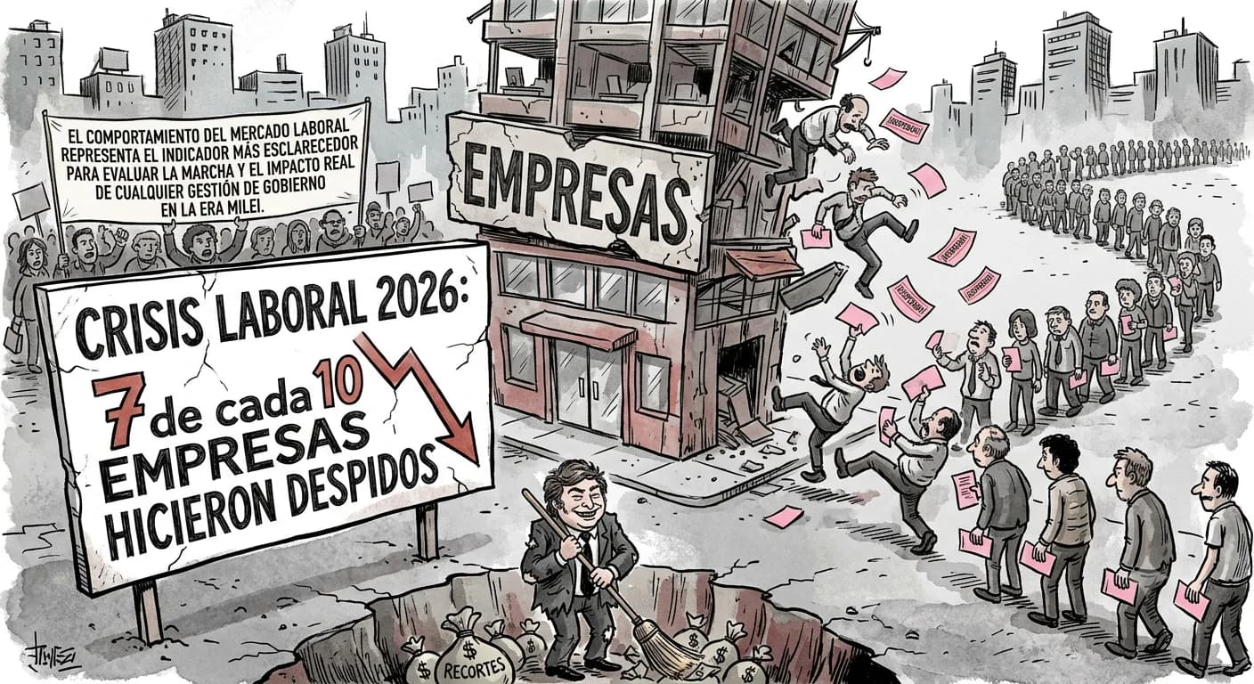 La fragilidad del mercado laboral: advierten que 7 de cada 10 empresas realizaron despidos en lo que va de 2026