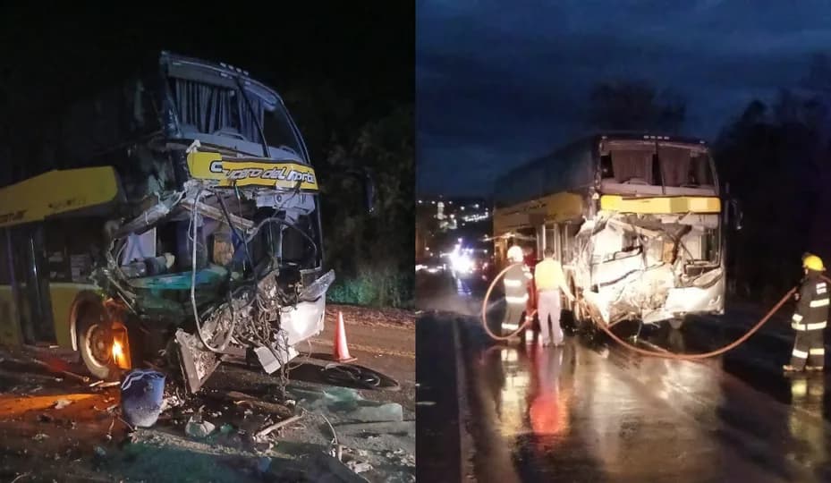 Brutal choque entre un micro y un camión en Misiones: hay 43 heridos, entre ellos un niño