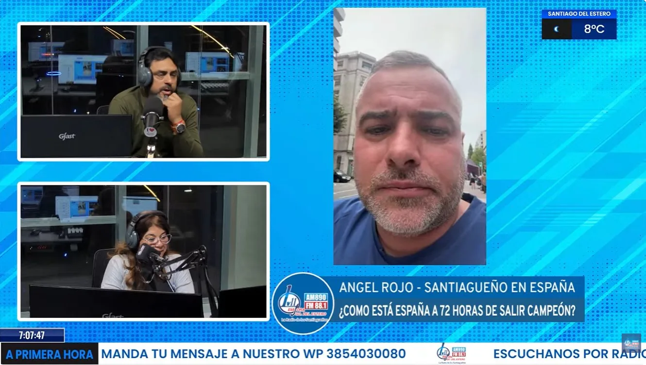 "En España ya nadie habla del Mundial", aseguró un santiagueño desde Vigo