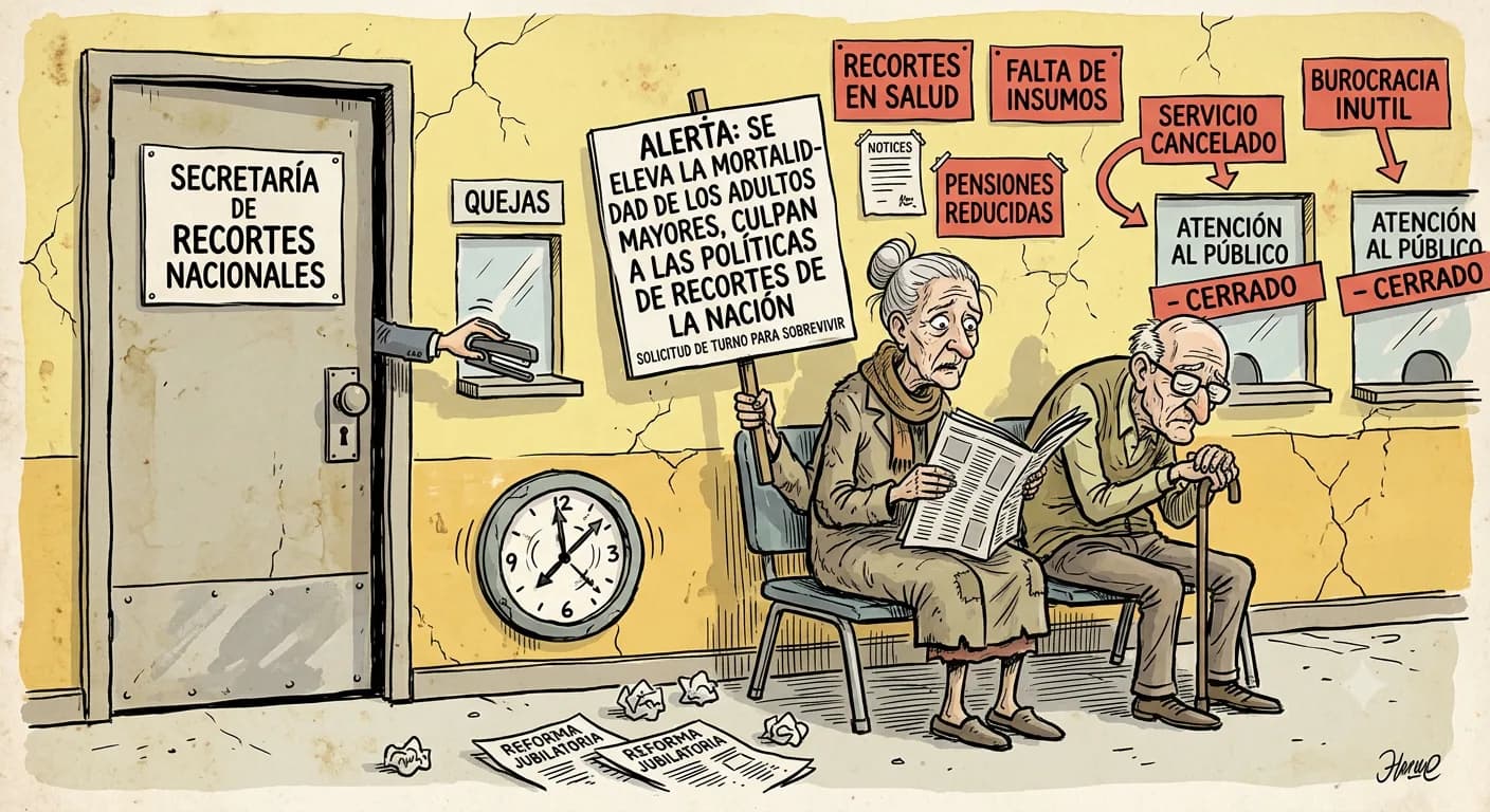 Denuncian aumento en la mortalidad de adultos mayores en el país y responsabilizan a los recortes en Salud