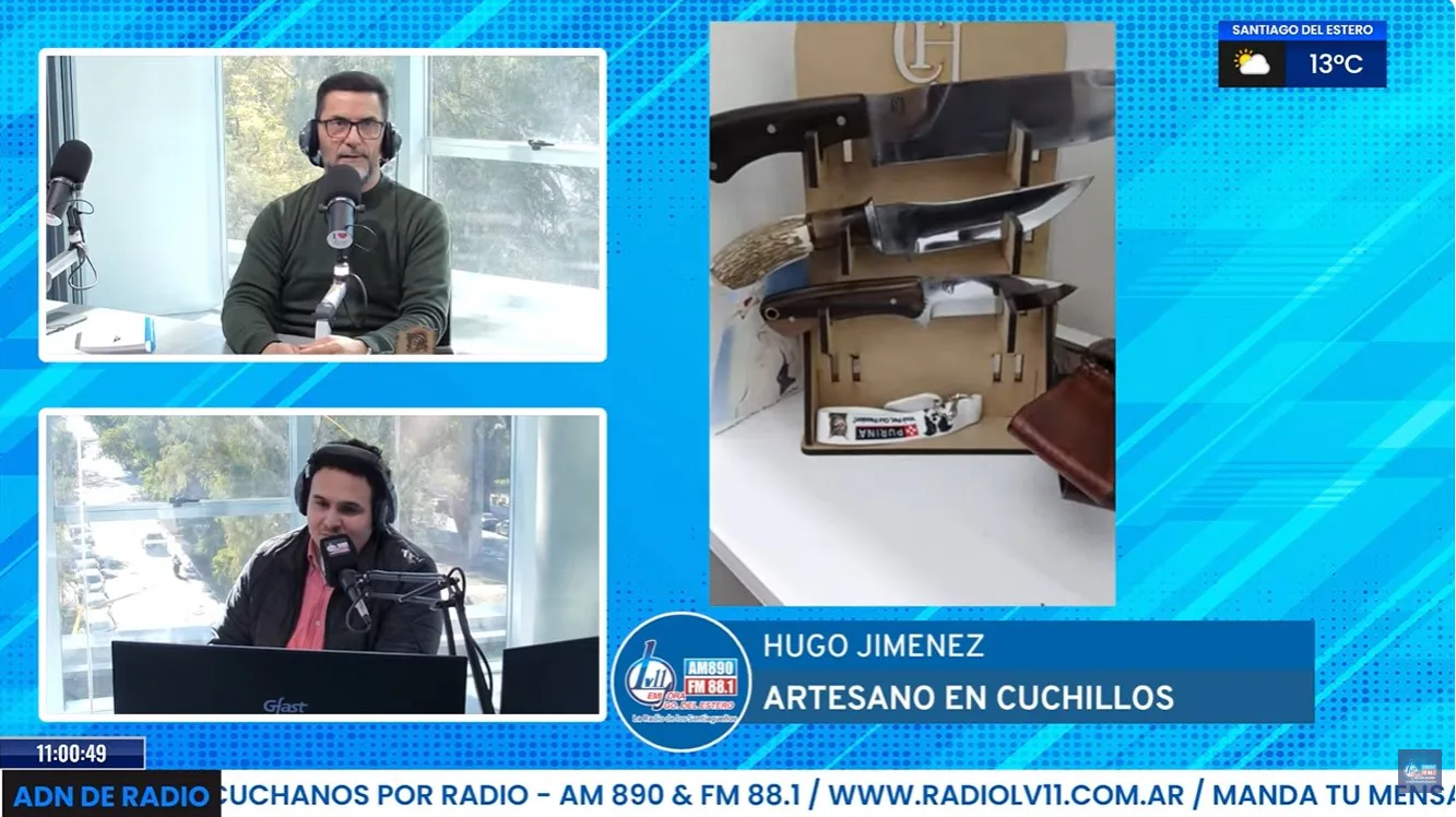 Hugo Jiménez representa a Santiago del Estero con sus cuchillos en la Rural de Palermo