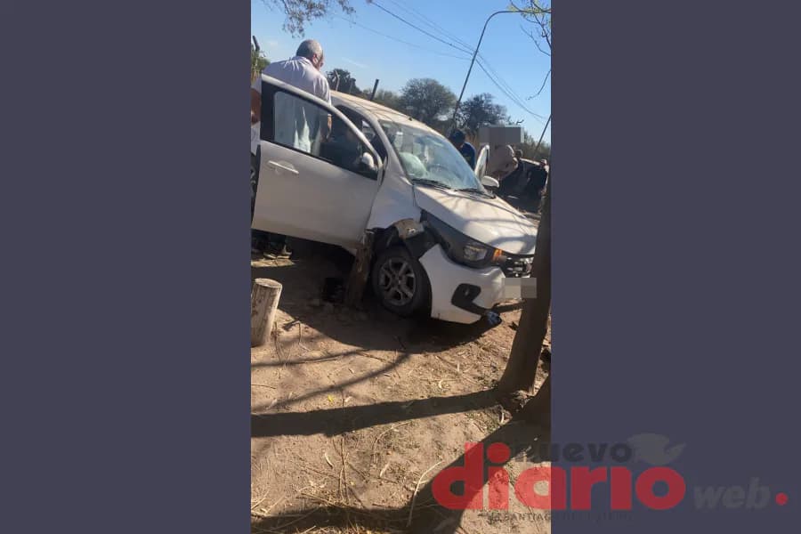 Una mujer fue hospitalizada tras protagonizar un fuerte accidente de tránsito en La Banda