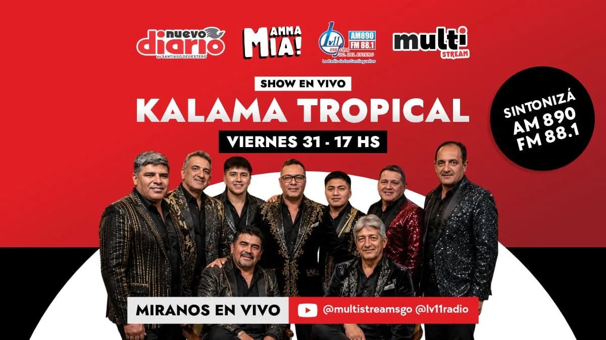 Kalama Tropical llega al stream de Mamma Mía con un show en vivo por LV11