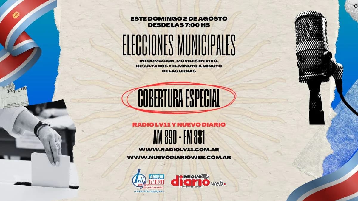 Todo el domingo electoral, en vivo: LV11 y Nuevo Diario acompañan las elecciones municipales