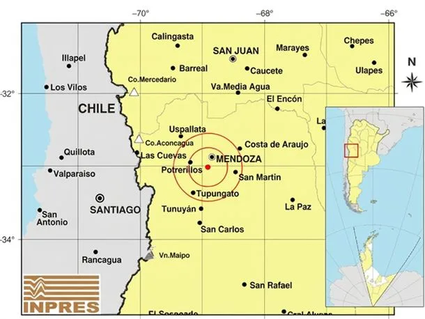 Un fuerte sismo de magnitud 4,6 sacudió Mendoza durante la noche