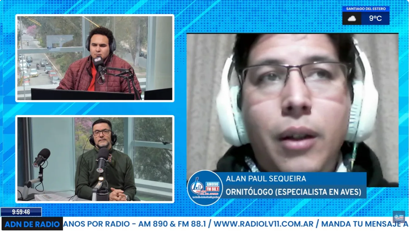 Alan Paul Sequeira habló sobre las 404 especies de aves registradas en Santiago