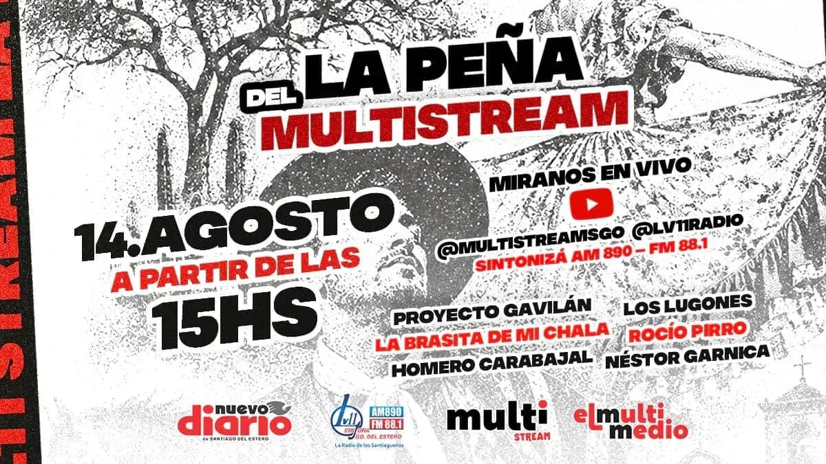 En vivo | La Peña del Multistream ya hace vibrar la tarde con puro folclore
