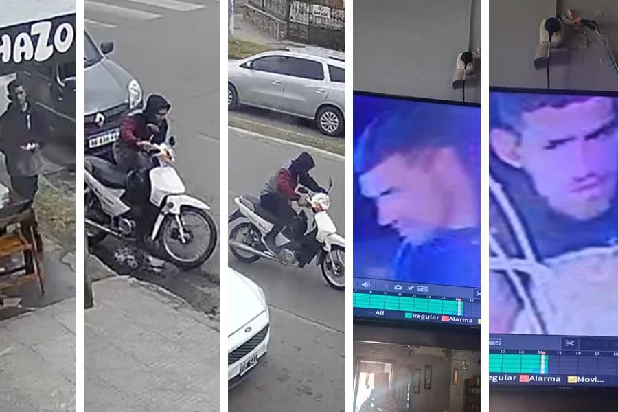 Un delincuente robó una motocicleta estacionada frente a un local comercial en La Banda y quedó registrado por cámaras de seguridad