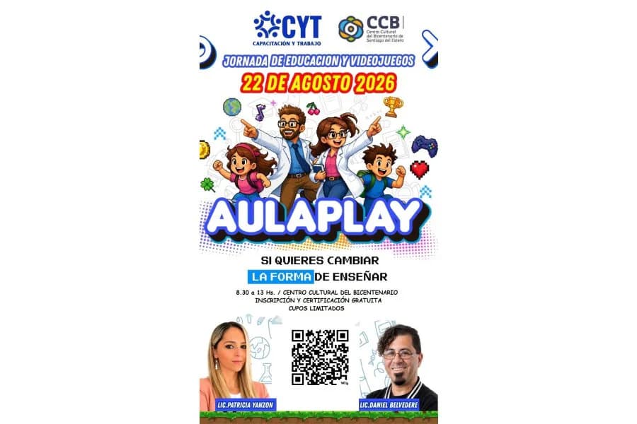Santiago del Estero albergará la 2ª Jornada Nacional de Educación y Videojuegos en el Centro Cultural del Bicentenario
