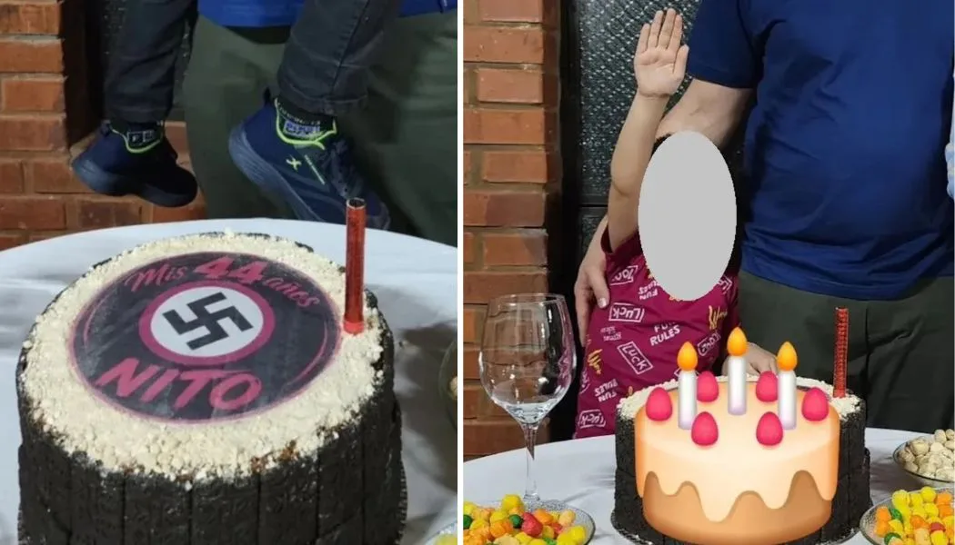 Cumplió años con una torta con una esvástica y un nene hizo el saludo nazi: investigan el caso