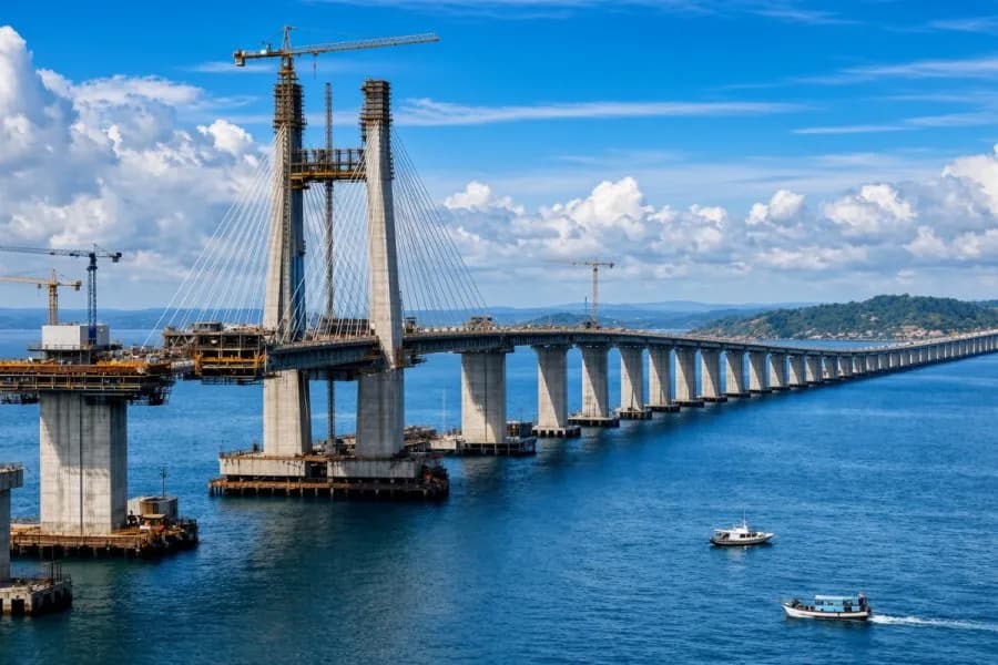 Comenzó la construcción del puente marítimo más largo de América Latina: tendrá 12,4 kilómetros y unirá Salvador con Itaparica