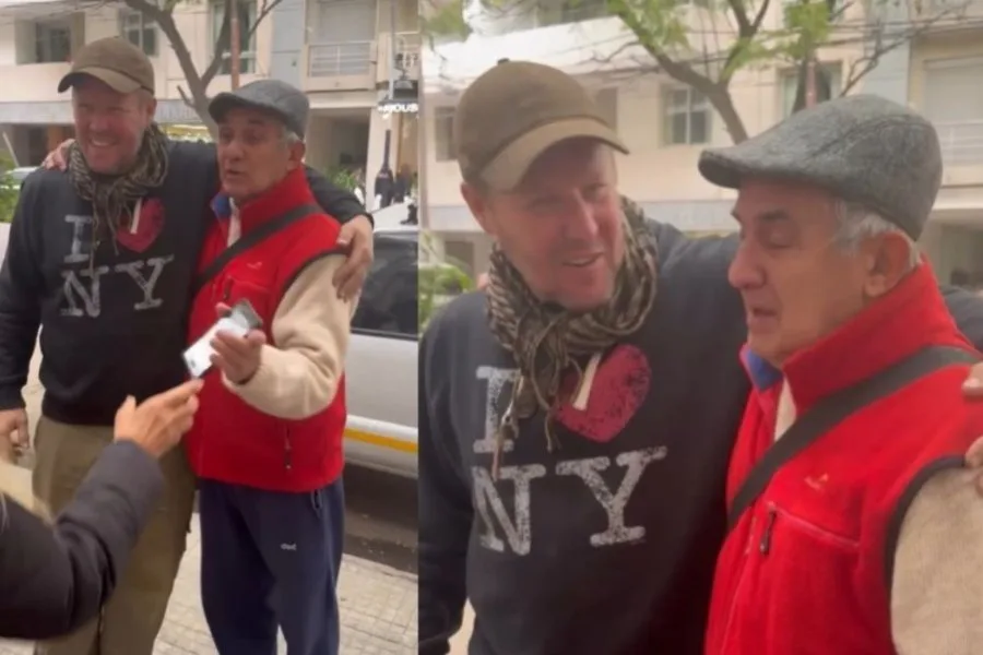 “Primera vez que me abrazo con un ángel”: el emotivo video junto al “Polaco” que conmueve a Santiago