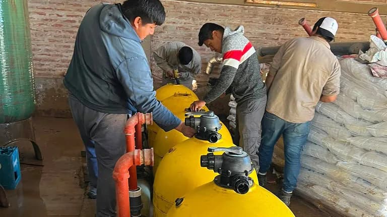 Tras 14 años, realizaron una importante renovación en la planta de agua de Villa Atamisqui