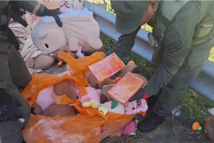 Gendarmería decomisó más de 50 kilos de droga ocultos dentro de peluches en la Ruta 38