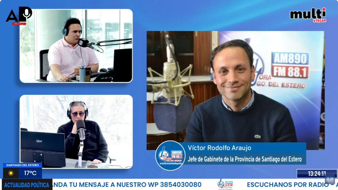 Caída de coparticipación y actividad económica: Víctor Araujo explicó en LV11 cómo enfrenta Santiago el escenario nacional