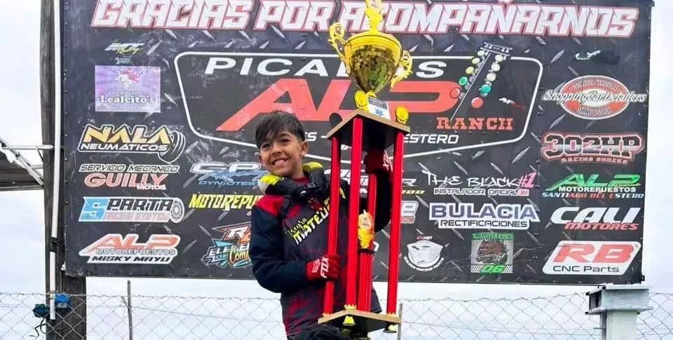 Motociclismo: el piloto bandeño Mateo Teseyra destacó en las picadas desarrolladas en Forres