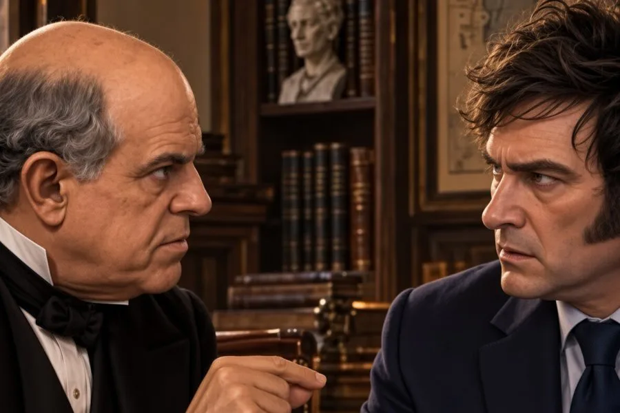 Javier Milei utilizó inteligencia artificial para simular un diálogo político con Sarmiento en el Día del Maestro
