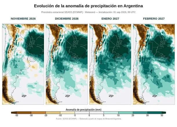 El Niño gana fuerza: advierten por lluvias superiores a lo normal en varias regiones de Argentina