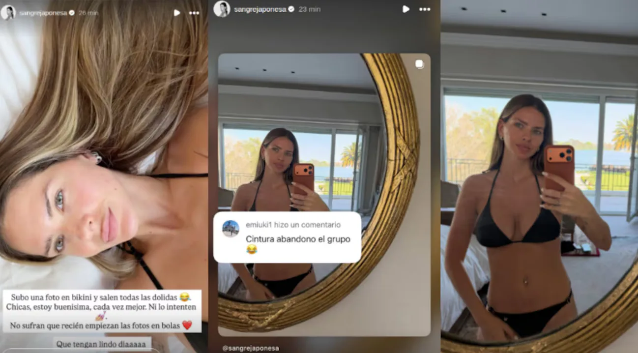 La China Suárez estalló tras las críticas por sus fotos en bikini: “Soy cuadrada, no tengo cintura, pero estoy buenísima igual”