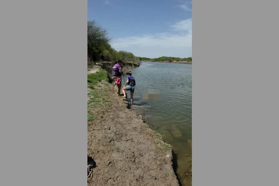 Guardavidas retiraron del río Dulce los cuerpos de dos perros que habrían sido asesinados a balazos