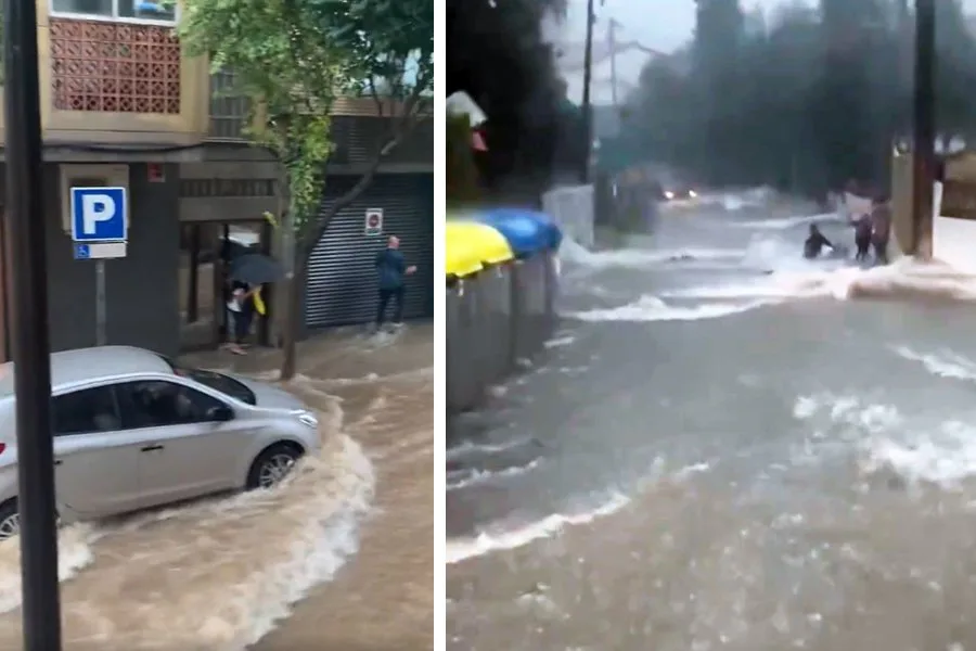 Impactante temporal en Barcelona: rescates, calles inundadas y severas complicaciones en el transporte