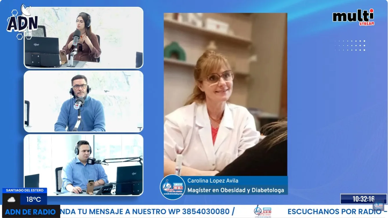 Carolina López Ávila habló en ADN de Radio y dejó una advertencia sobre la diabetes
