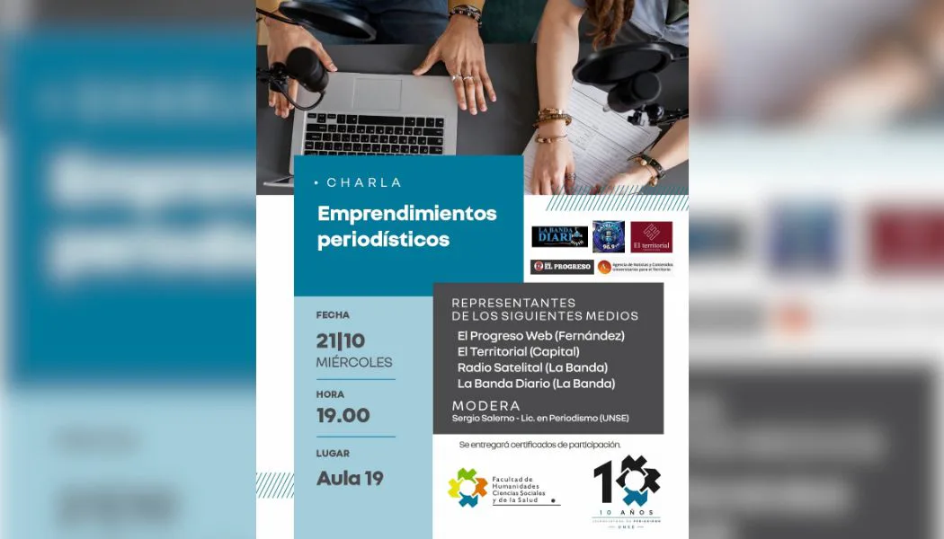 Emprender en el periodismo: hoy habrá una charla abierta y gratuita en la UNSE