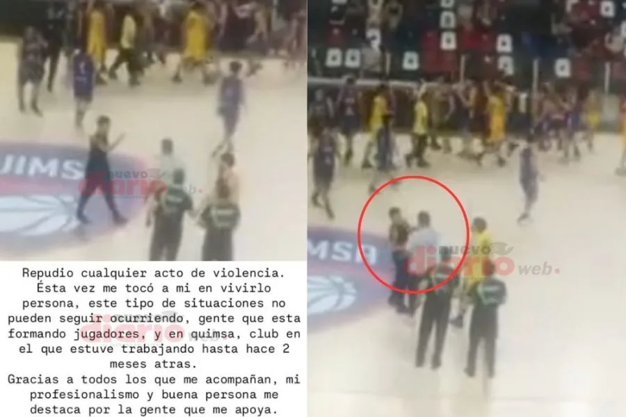 Video | Un saludo y un golpe en la cara: las imágenes que sacuden al básquet santiagueño