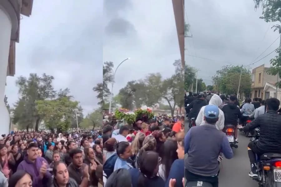 Dolor en La Banda: una multitud despidió entre aplausos y lágrimas a Ariel Tevez, el joven de 22 años