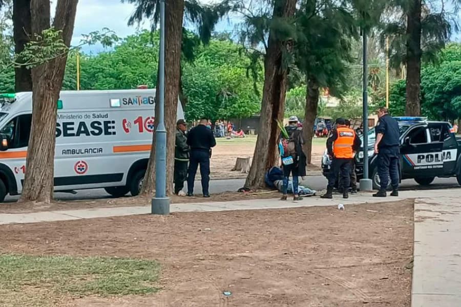 Violenta gresca en el Parque Aguirre: un hombre terminó internado tras recibir un botellazo en la cabeza