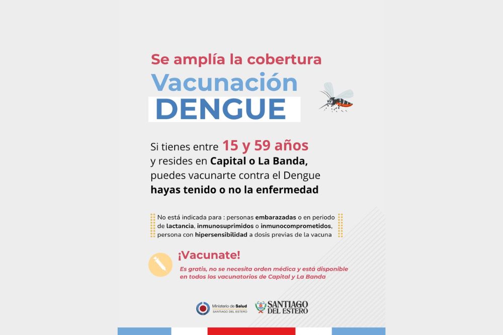 Ampliaron la vacunación contra el Dengue: ahora es gratuita hasta los 59 años