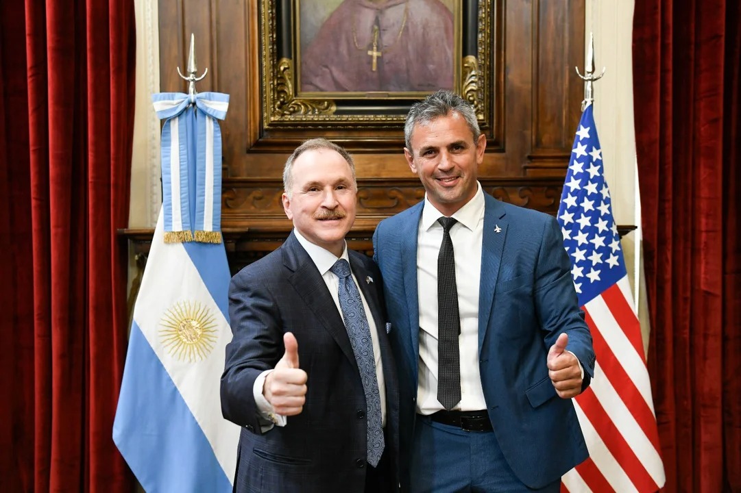 Martín Menem se reunió con el embajador estadounidense en Argentina
