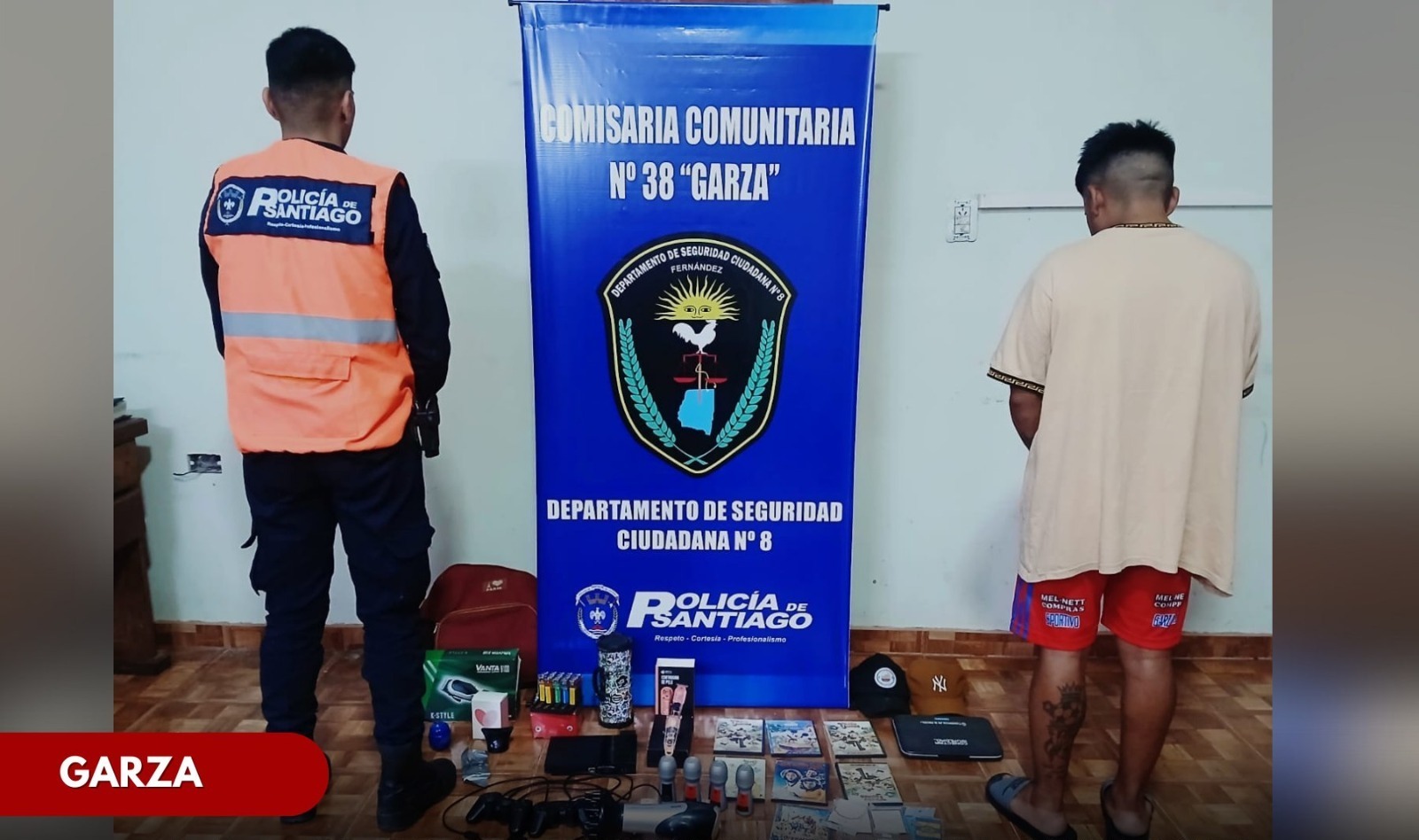 La Policía aprehendió a un joven y secuestró elementos robados en Garza