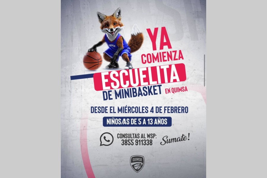 Quimsa pone en marcha su temporada de escuelita de mini básquet