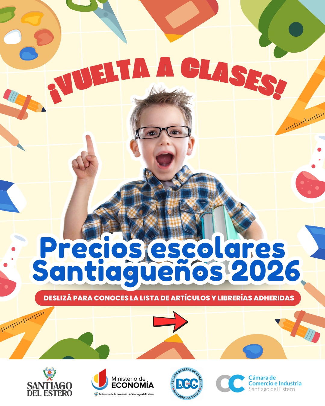 Lanzaron la “Lista de Precios Escolares Santiagueños 2026” con 34 productos acordados