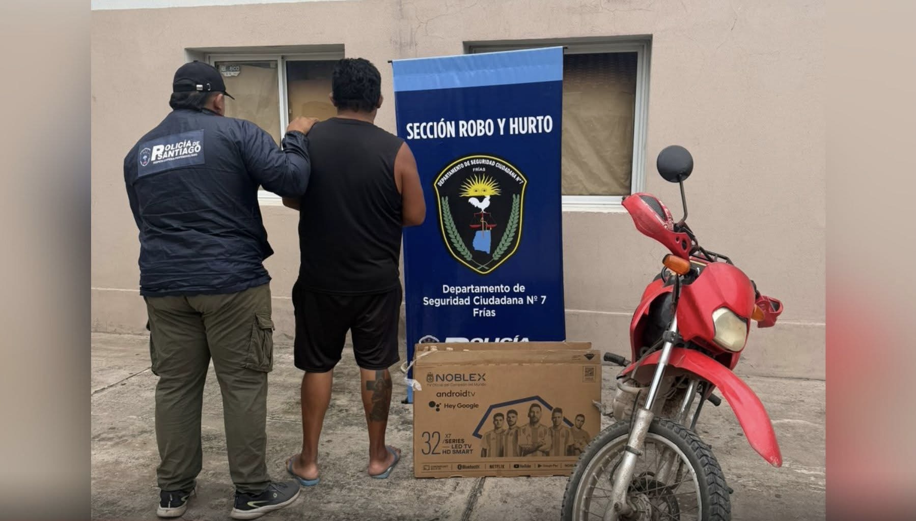 Tras un allanamiento, recuperan un TV robado y detienen a un sospechoso