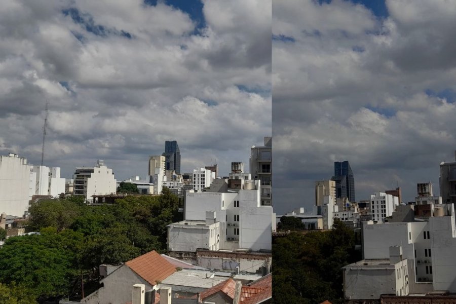 ¿Se viene la lluvia? El cielo se tiñó de gris en la siesta santiagueña